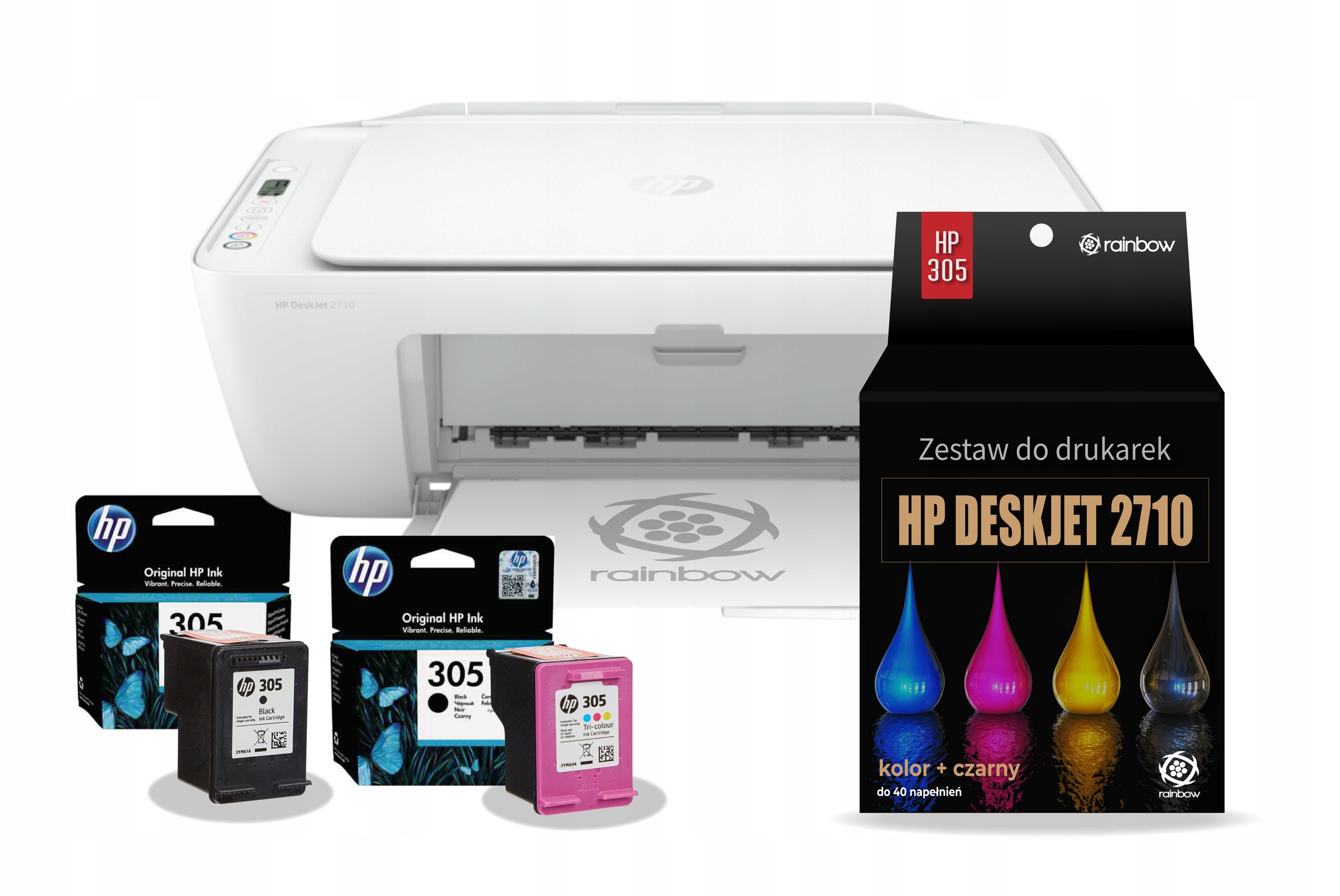 Multifunkčná atramentová tlačiareň (farebná) HP DeskJet 2710R + SÚPRAVA ATRAMENTOV RAINBOW
